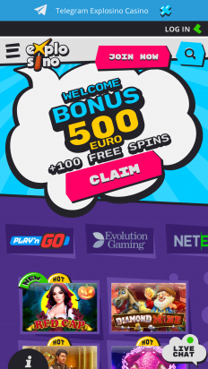 Explosino mobile Screenshot Explosino mobile Screenshot