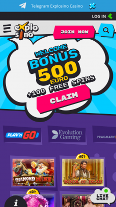 Explosino mobile Screenshot Explosino mobile Screenshot