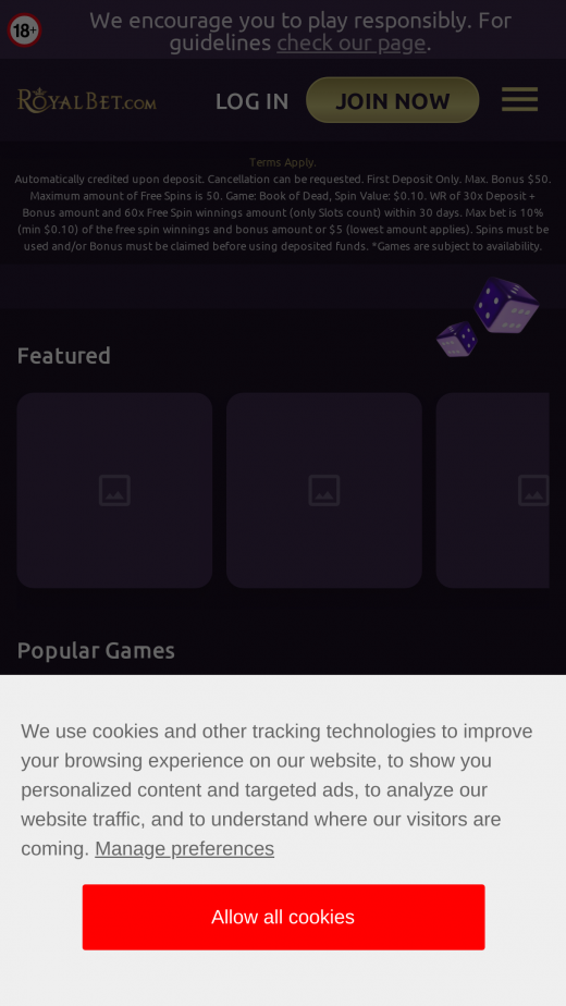 Royalbet mobile Screenshot