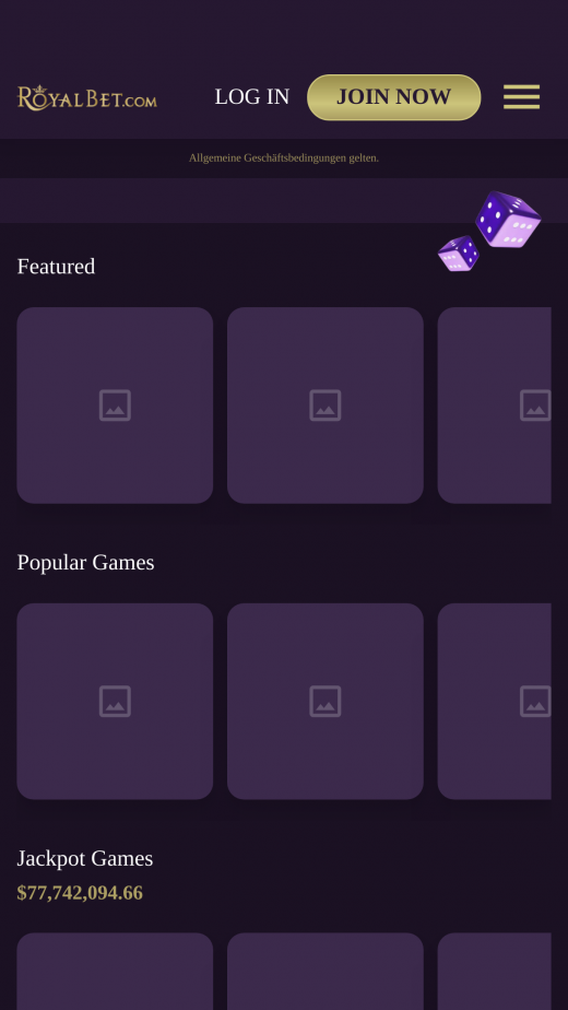 Royalbet mobile Screenshot