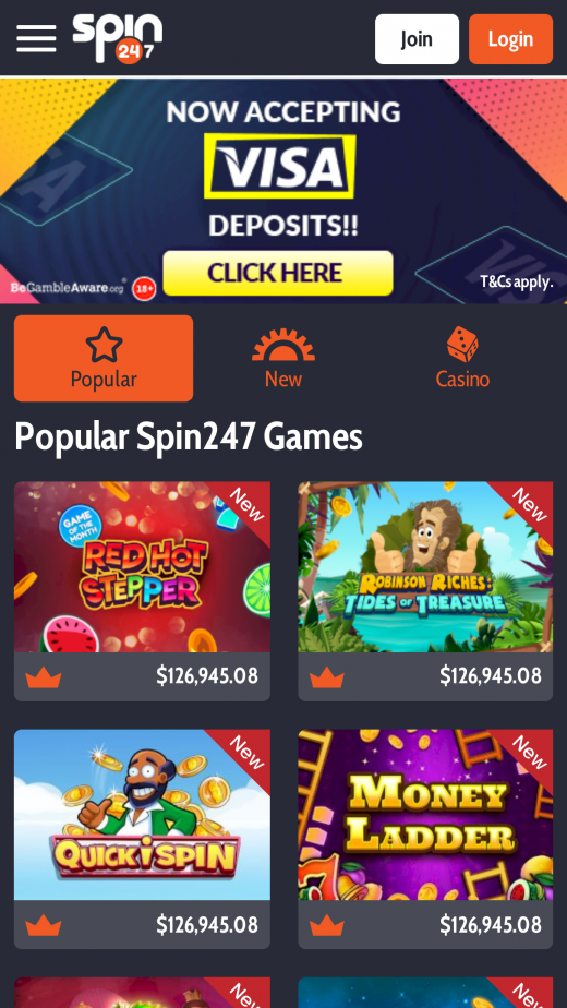 Spin247 app download for pc