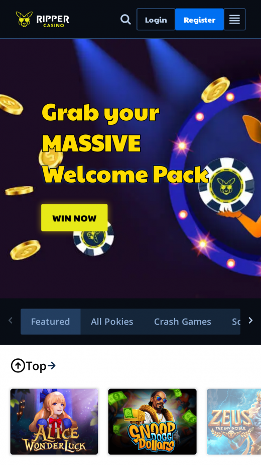 Ripper Casino Mobile Screenshot