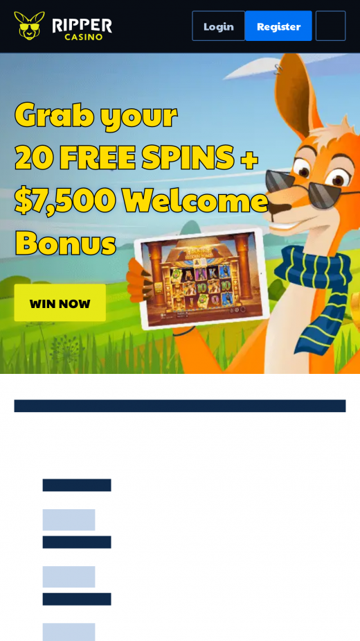 Ripper Casino Mobile Screenshot