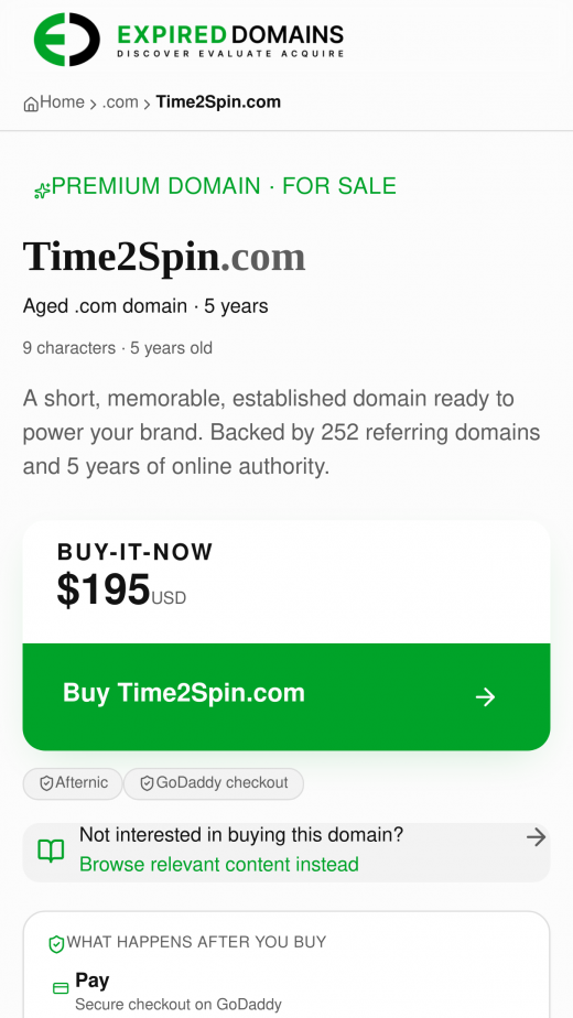 Time2Spin mobile Screenshot