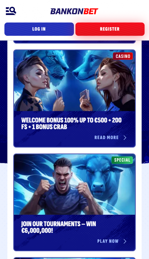 Bankonbet mobile Screenshot